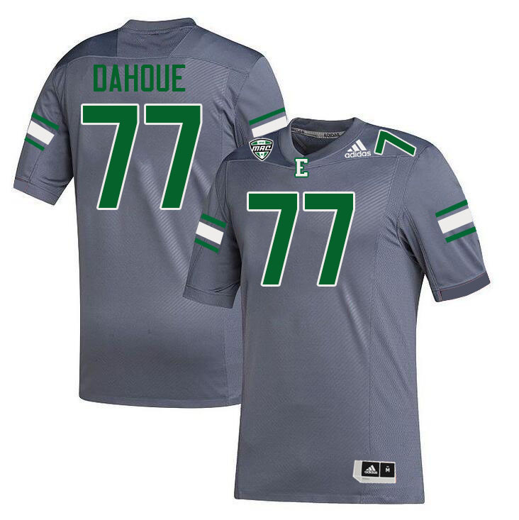 Eastern Michigan Eagles #77 Dodji Dahoue College Football Jerseys Stitched-Grey